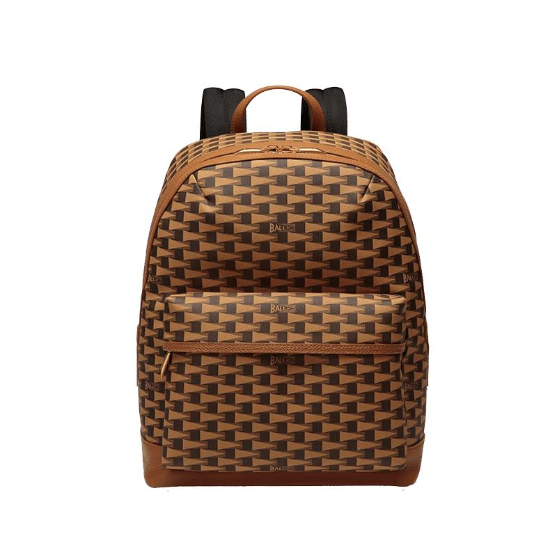Bally Pennant Men's Monogram Leather Backpack
