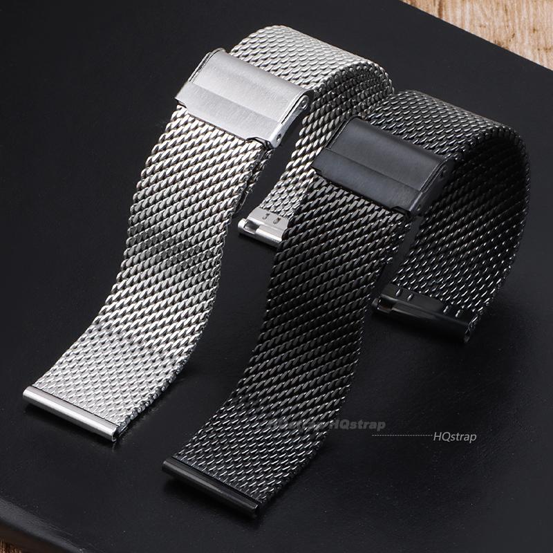 1.0MM Mesh Watch Strap for Seiko Steel Milanese Strap for DW Watch Quick Release Bands 18mm 20mm 22mm 24mm Men Women Watch Band