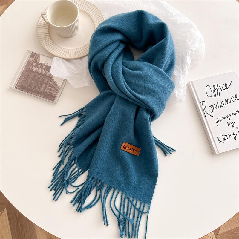 Autumn And Winter  Cashmere Scarf For Women, Solid Color Warm Shawl, Fashion Tassel Scarf, Versatile Scarf