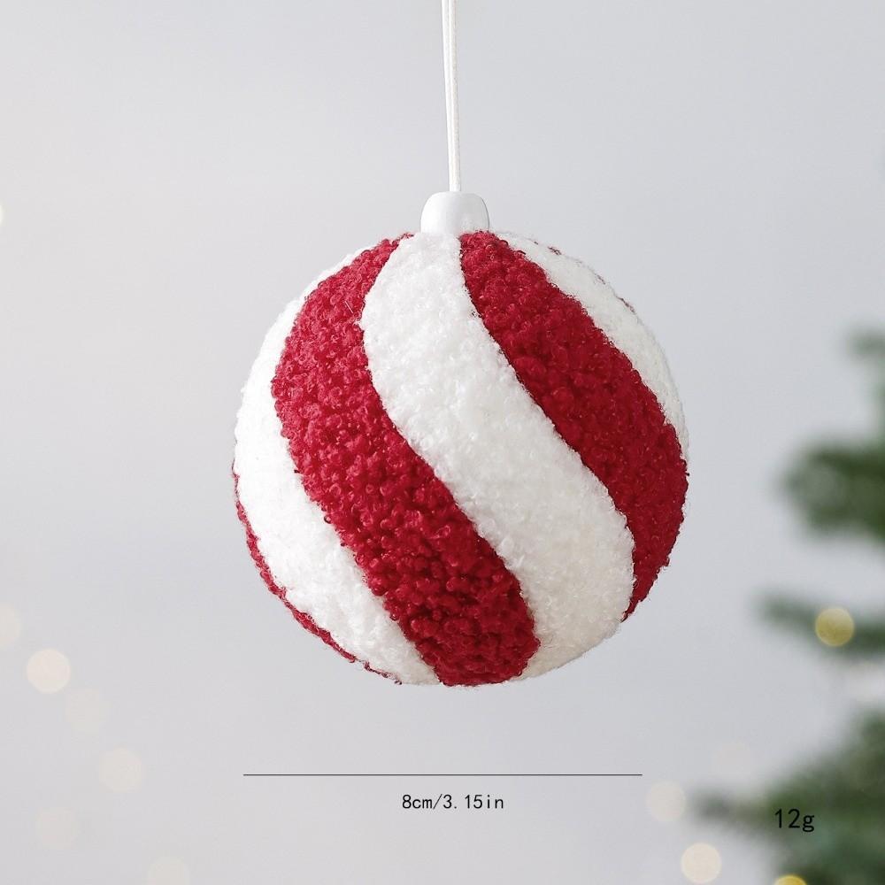 Plush Surface Christmas Tree Pendant 10CM Hanging Balls Ornament Christmas Tree