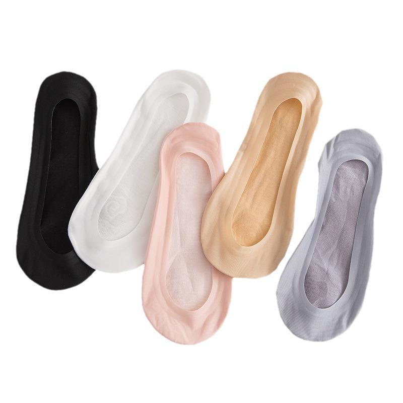 Ice Silk Low-Cut Women's Invisible Non-Slip Boat Socks - Summer Trend