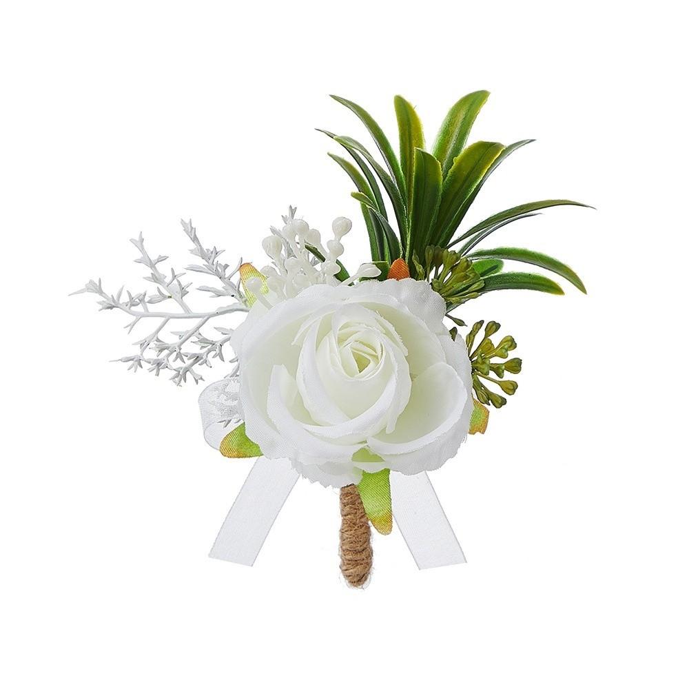 Silk Boutonnieres Flowers Brooches Style Wrist Flower New Wedding Corsage Wedding Accessories