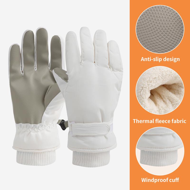 Children's Winter Ski Gloves: Warm, Windproof & Waterproof for Ages 6-13