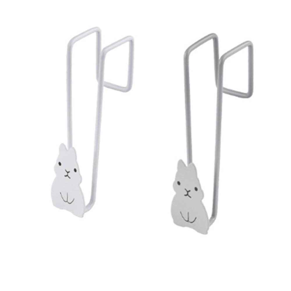 2PCS Cute Metal Door Rear Hook Iron Nail-Free Stick-Free Small Hook Coat Bathroom Cabinet Clothes Creative Black Cat Hook