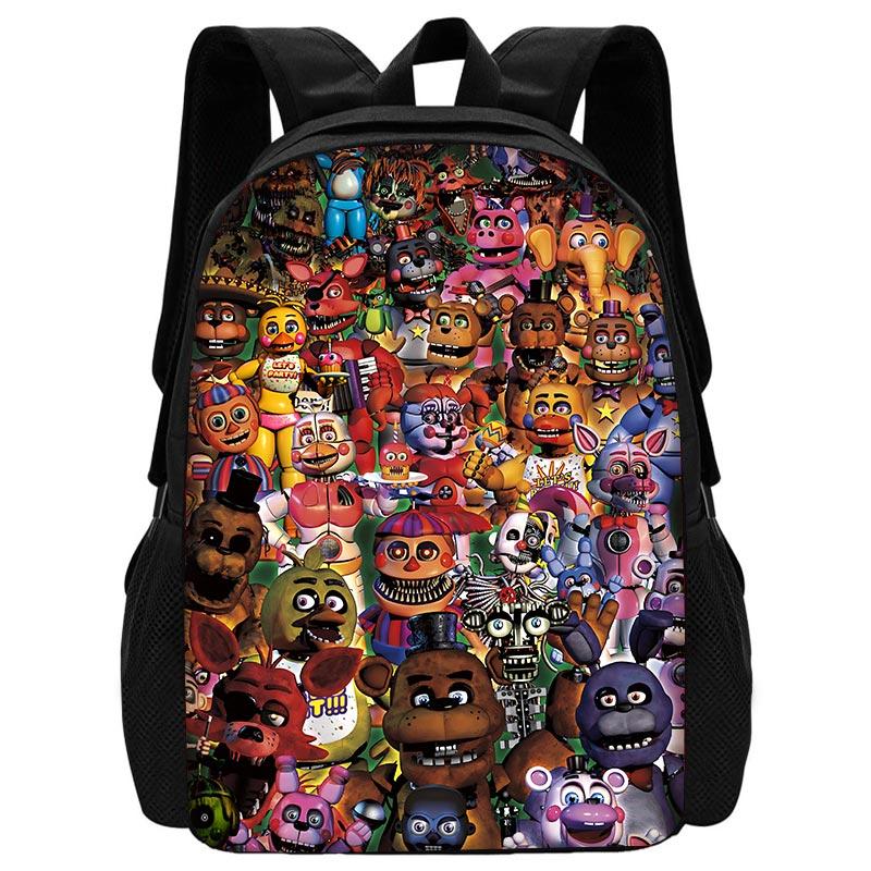 Cartoon Middernacht Teddybeer Kinder Schoolrugzak met Lunchtassen, Etui, Schooltassen voor Jongens Meisjes Beste Cadeau