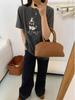 2025 Summer Women's Embroidered Dog T-shirt - Short Sleeve, Simple Line Design, Round Neck