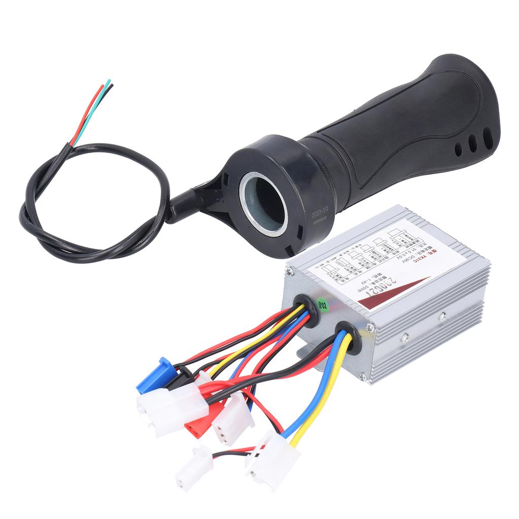 Regolatore di velocità a spazzole 36V 500W con set manopola acceleratore per bicicletta elettrica, scooter, tricicli