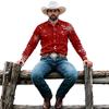 Men's Long Sleeve Shirt Cardigan with Two Pockets