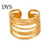 Adjustable Women Ring Open Golden Color Heart Line Cross Leaf Shape Finger Polished Hip Hop Style Paty Club Lady Jewelry