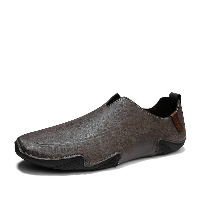 White Black Leather Lazy Driving Comfortable Soft For Men Dress Men'S Formal Shoes Loafers Moccasins Breathable Slip On