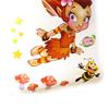 Les Trésors De Lily [L2295] - Planche de stickers 'Fairy Dreams' orange (50x70 cm)
