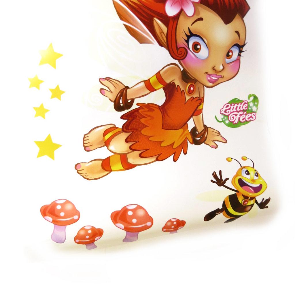 Les Trésors De Lily [L2295] - Planche de stickers 'Fairy Dreams' orange (50x70 cm)