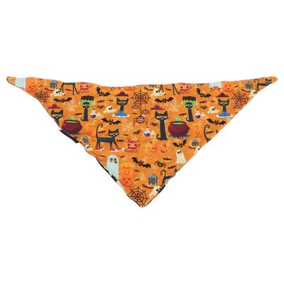 Halloween Dog Bandanas Soft Polyester Dog Bibs Scarf Adjustable Pet Bandanas for Party Travel