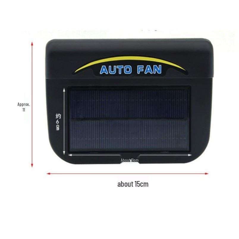 Solar-Powered Car Ventilation Fan for Window Exhaust and Interior Cooling
