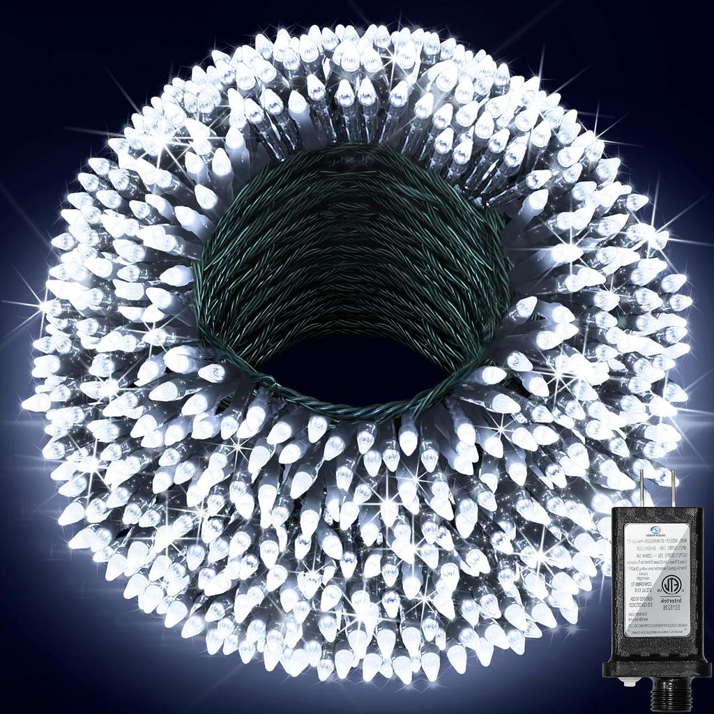 300LED 75FT Christmas Lights Indoor, LED Christmas Tree Decoration Lights with 12 Modes & Timer Memory, Dimmable Plug In Waterproof LED Xmas Light
