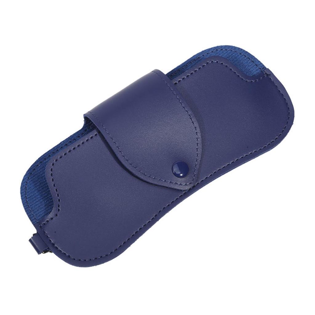 PU Leather Sunglasses Storage Bag With Lanyard Solid Color Portable Eyeglasses Pouch Durable Hanging Glasses Holder Cover Bag