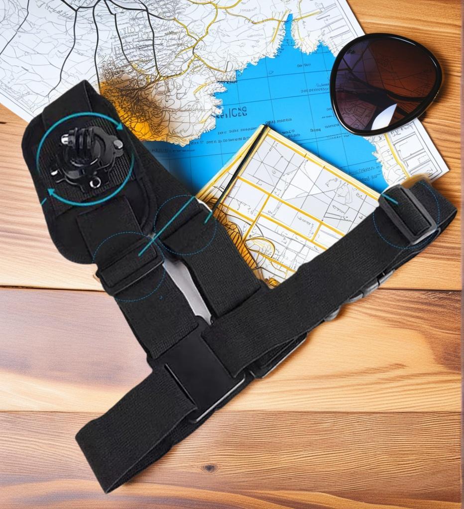 360° Shoulder Strap Mount Chest Harness Adapter For GoPro Hero 13 12 11 10 9 8 7 6 5 4 3+ 3 Black Edition Xiaomi Yi
