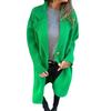 2024 Women's Autumn/Winter Long Sleeve Woolen Overcoat with Turn-Down Collar
