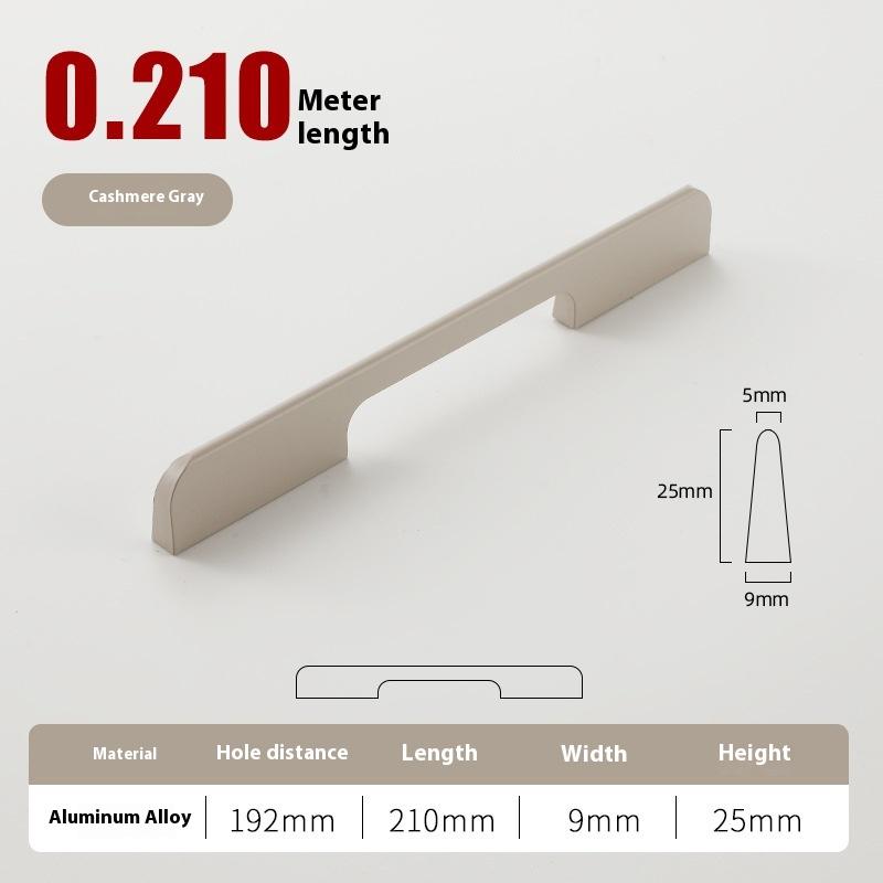 Solid Black Lengthening One Meter Cabinet Long Handle Modern Simple Lengthening Cabinet Door Handle