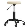Vidaxl Massage Stool, Upholstered In Velvet, Cream