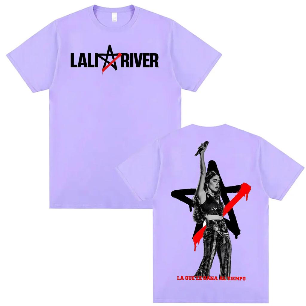 Singer Lali Esposito LA QUE LE GANA AL TIEMPO 2026 Tour T Shirts Retro Fashion Aesthetic Tshirt Unisex Women Cotton Street T Shirt