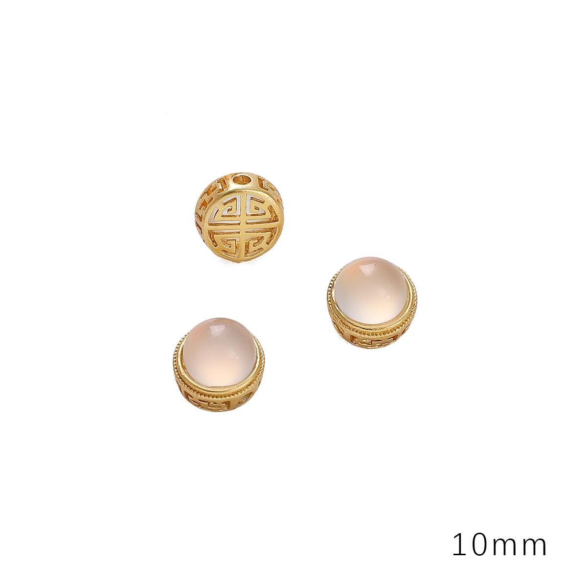 

Медный песок, золото, полая перегородка, бусина для изготовления ювелирных изделий своими руками, аксессуары для рукоделия 10mm белый