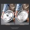30-42cm Wok Pot Lid Stainless Steel Universal Kitchen Food Lid Reusable Anti-scalding Frying Pan Cover Restaurant Kitchenware
