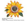 Alloy Floral Badge Rhinestone Sunflower Brooch, Decorative Lapel Pin for Men Jewelry Women, Accessory Coats Dresses Scarves Metal Flower