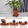 New Movable Rolling Flower Pot Rack with Universal Wheel Potted Plant Plant Stand Gardening Wide Application Flower Pot Tray