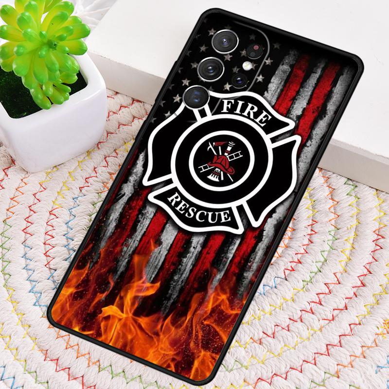 Rescue Fire Dept TPU Phone Case For Samsung Galaxy Note 10 Pro S26 S25 S24 S23 S22 Ultra Plus S21 FE S20 Shockproof Cover