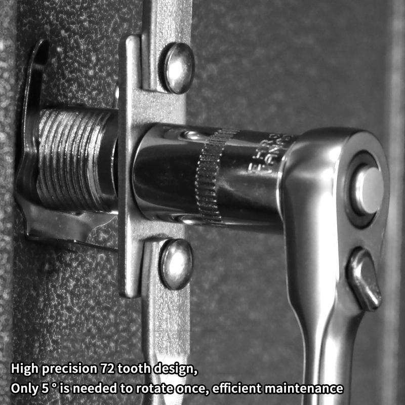 Mini Treble 1/4 Ratchet Wrench Double Ended Ouick Socket Screwdriver Hex Torque Wrenches Set 2-In-1 Spanner Hand Repair Tools
