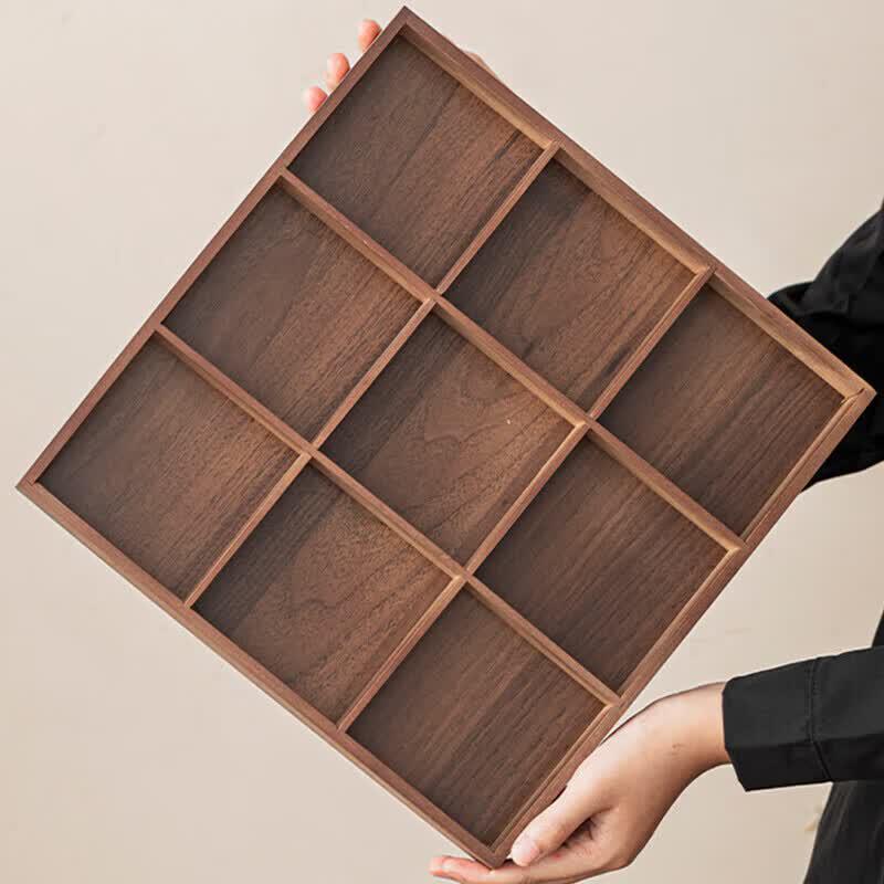 Nine-Grid Chinese Style Divided Serving Plate