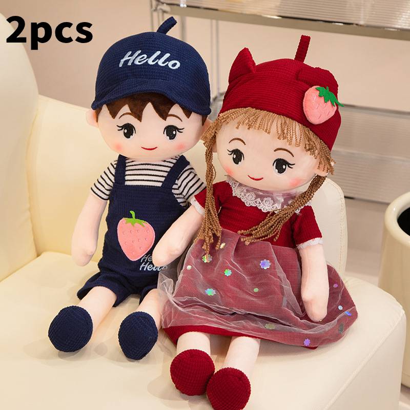 

Dress Couple Princess Plush Toy Doll Pillow Strawberry Pattern Gift Confession Red Girl,45cm/17.72in