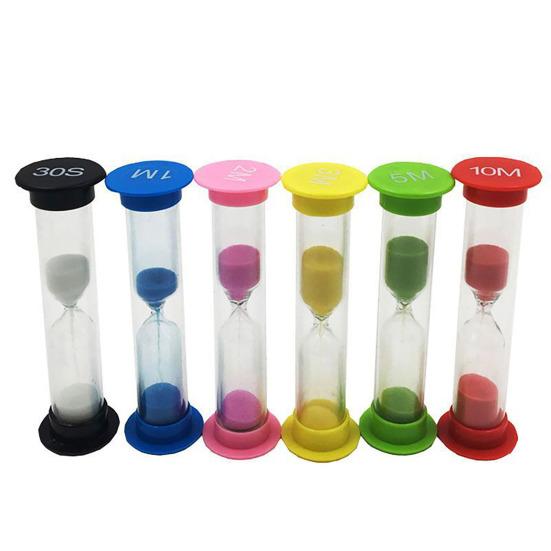 

6 Pcs Sand Timer Colorful Hourglass Sandglass Sand Clock Timers Set for Brushing Children s Teeth Cooking Game School Office B