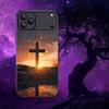 Art Bible Christian Cross Phone Case For iPhone 17,16,15,14,13,12,Pro,Max,Plus,E,SE4,Air,Mini Black Soft Box