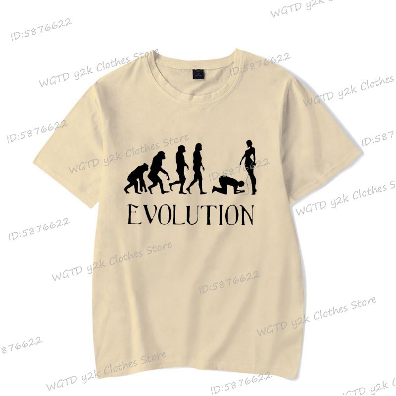 Funny BDSM Evolution T-Shirts for Men Women Harajuku BDSM Evolution Trend Streetwear Round Neck Short Sleeve Unisex T Shirt