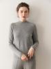 2025 Fall/Winter Women's Versatile Solid Color Cashmere Knit Sweater - Long Sleeve Base Layer