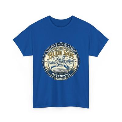 Davenport Blue Sox Logo Tee | Vintage Baseball Club T-Shirt and Kids Tshirt