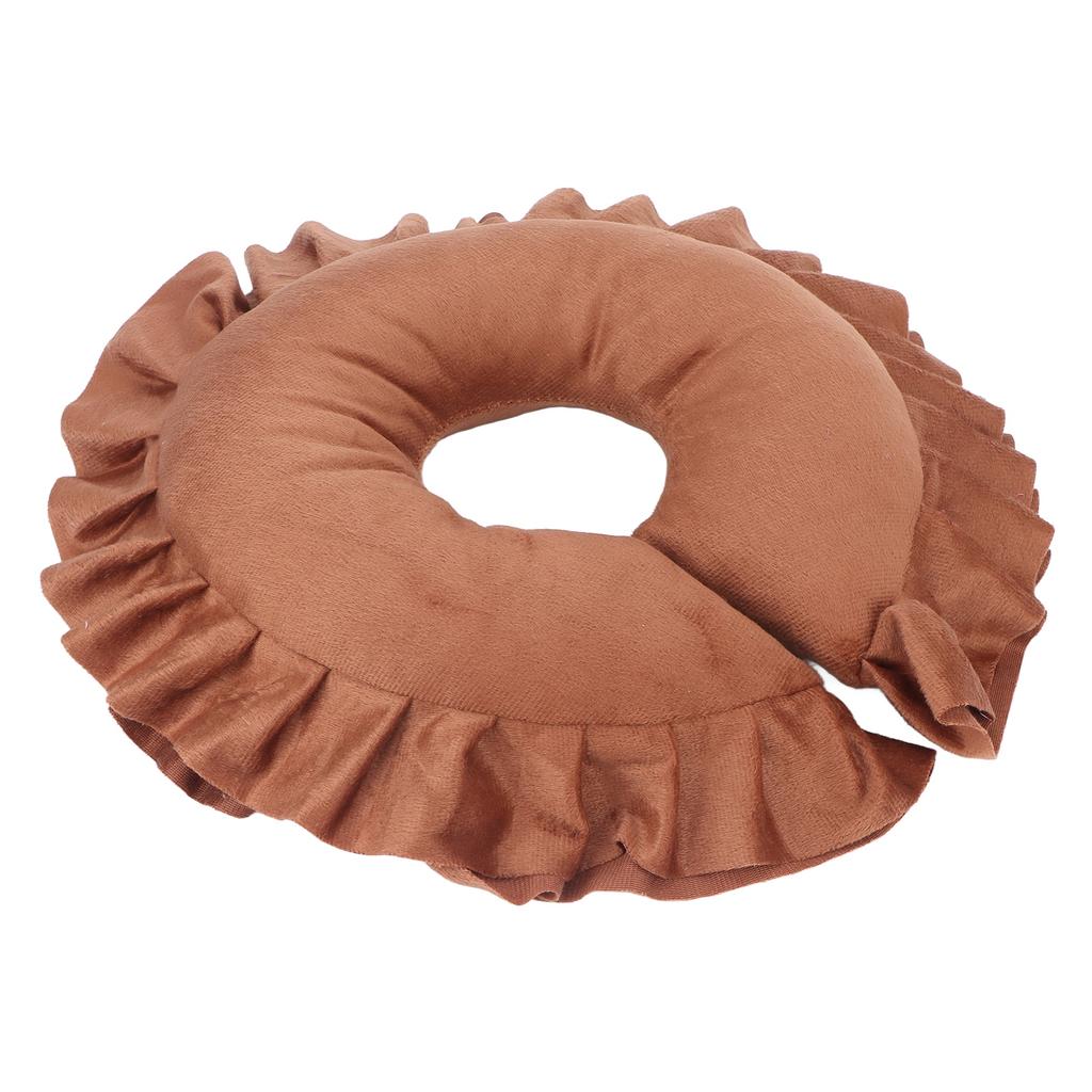 U Shaped Neck Support Cushion Soft Table Bed Face Pillow for Beauty Salon SPA MassageCoffee