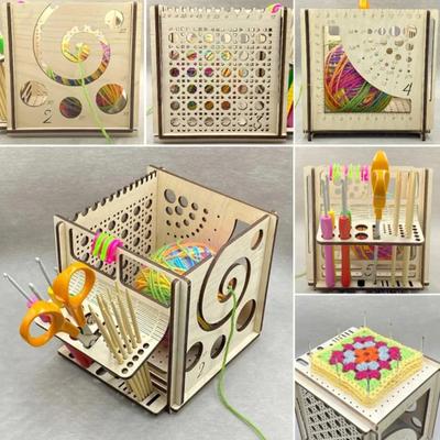 DIY Alles-in-één Houten Garenkom Haak Organizer Opberg Houder Houten Garen Dispenser Breikom Voor Breien Haken Nieuw