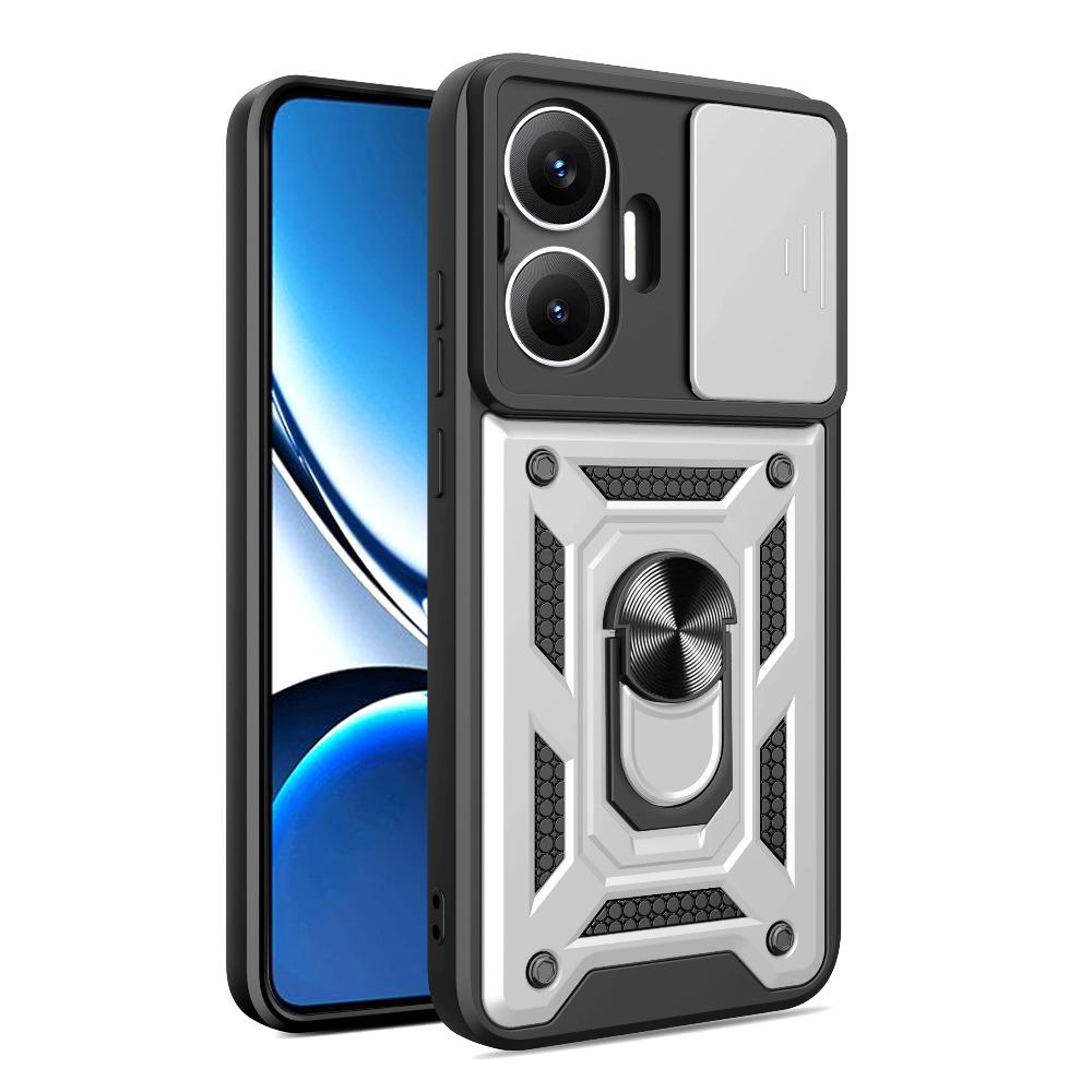Capa For POCO F7 Case Armor Slide Camera Lens Protection Back Cover for Xiaomi POCO F7 Ring Stand Shockproof Funda