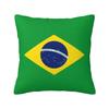 Custom Nordic Brazil Flag Cushion Cover Soft Throw Pillow Case