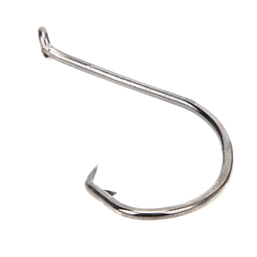 100Pcs 8/0# High Carbon Steel Sharp Fish Hooks with Barb Lure Bait Fishing Tackle
