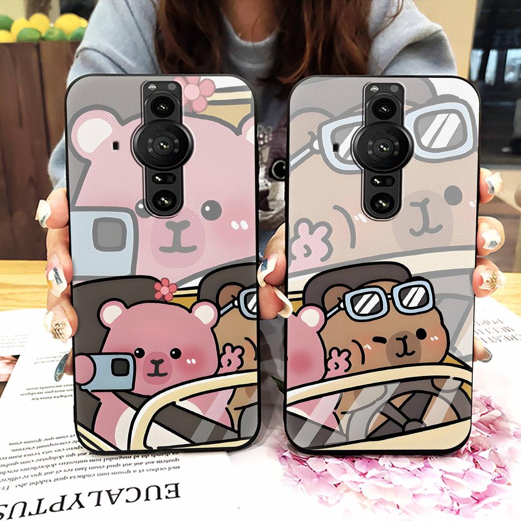 Phone Pouch Silicone Phone Case For Sony Xperia Pro-I Graffiti Full Wrap Anti-dust Protective Soft Case Cute Waterproof