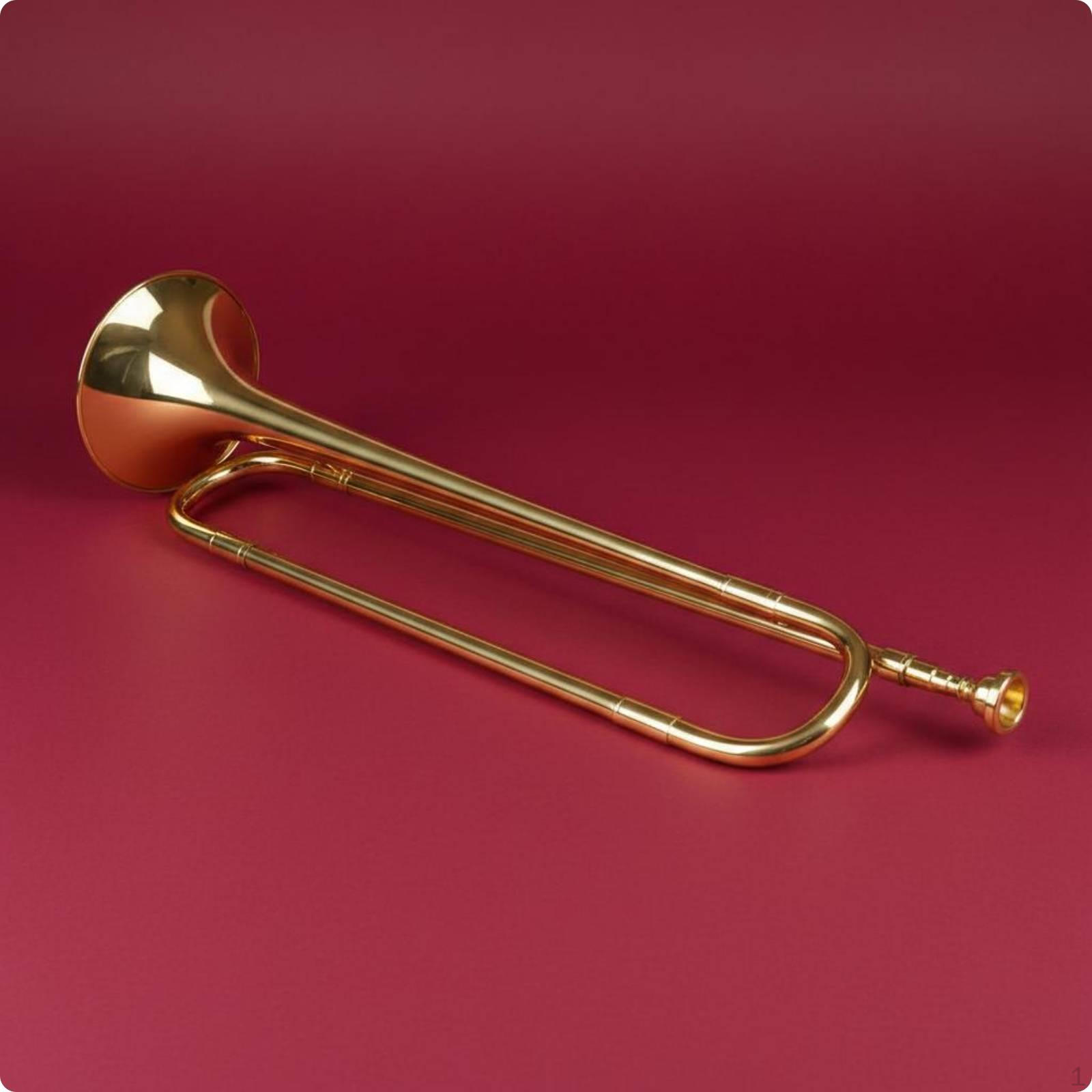 Bugle Playable Portable Musical Instrument for Students, Teenagers, Drum Corps, Marching Band