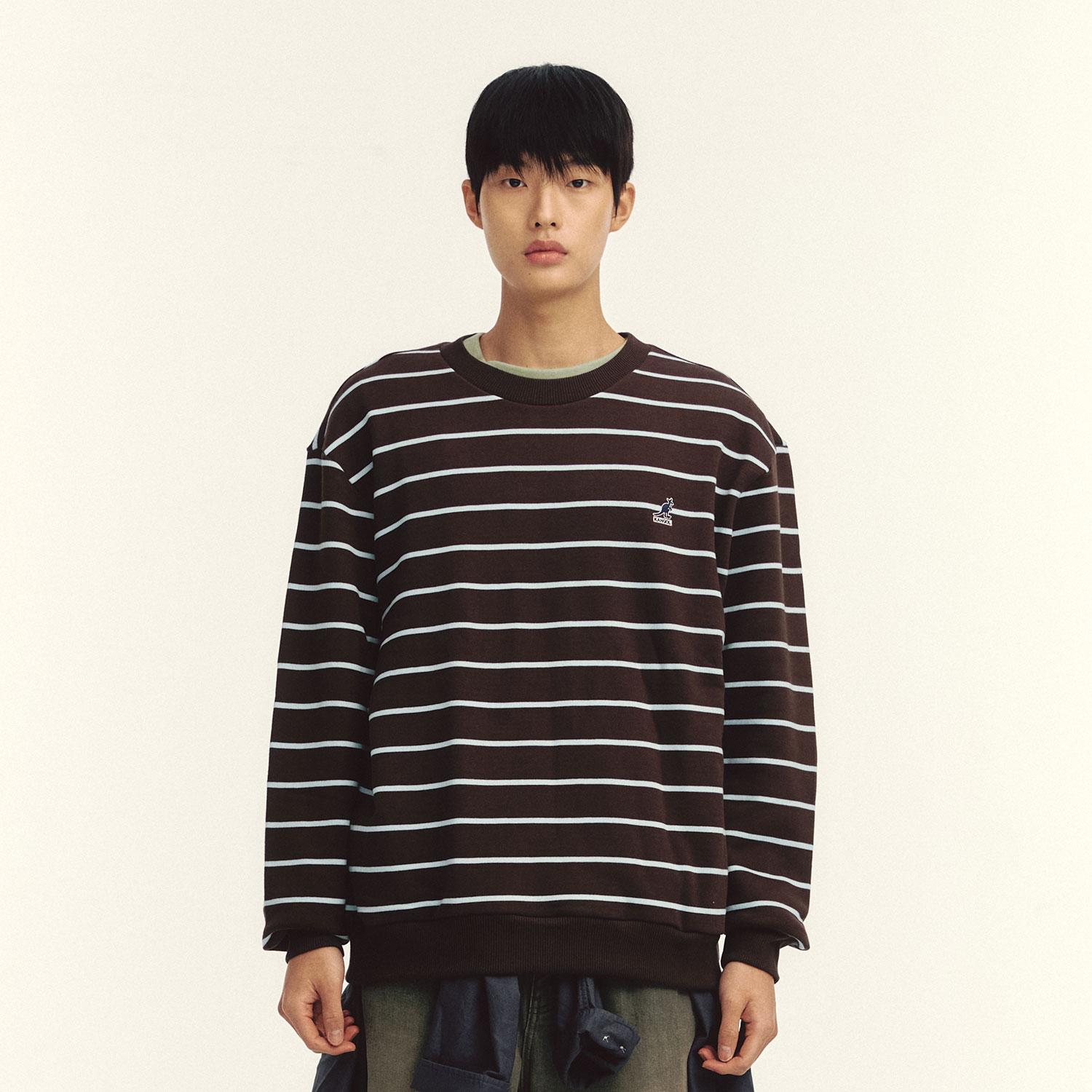 Кофта Kangol Classic Logo Stripe 1757 Коричневая Brown/Xl