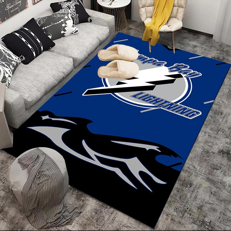 Bay Lightning Hockey Area Rug Suitable for Indoor And Outdoor,Carpets for Kitchens, Homes, Offices, Living Rooms,Home Decor,Christmas Gift