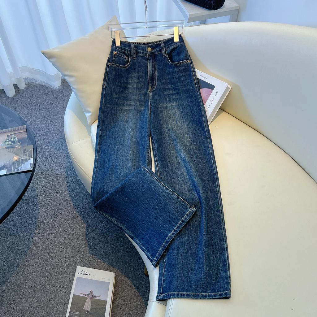 DIMANAF 2025 Plus Size Autumn Women Jeans Pants Denim Female Elastic Denim Blue High Waist Trousers Oversize Fashion New Pants 5XL