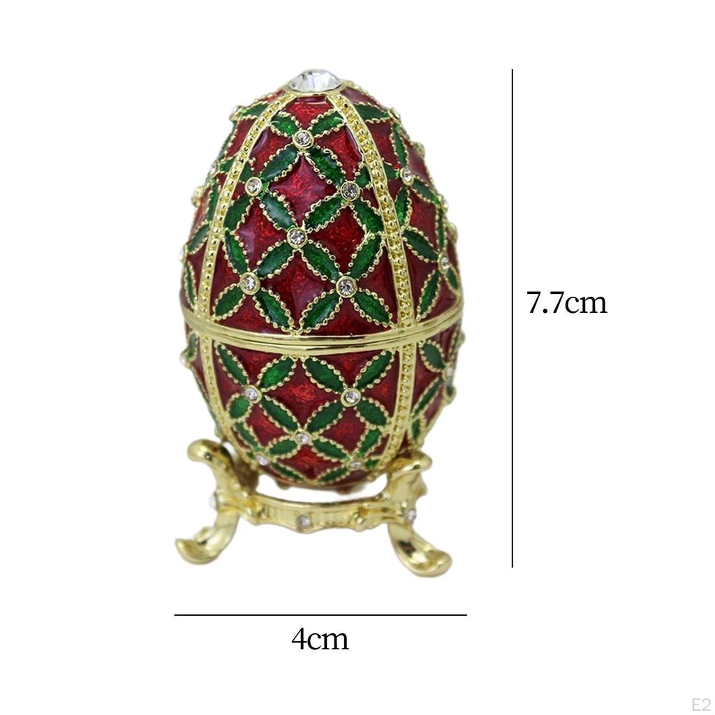 Easter Egg Trinket Box Vintage Design Decoration Faberge Jewelry Holder