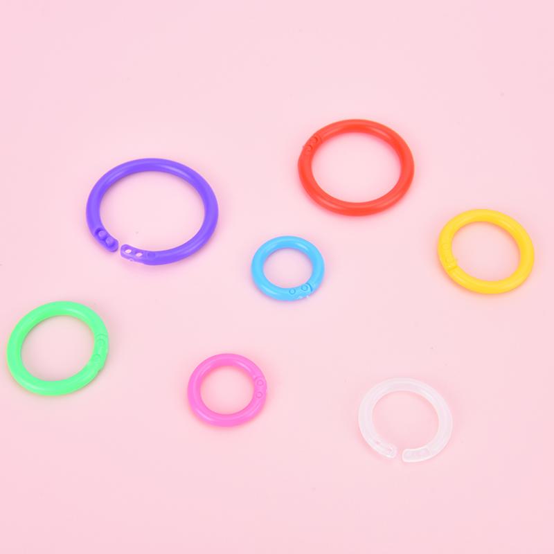 25Pcs Plastic Ring Binder Diy Albums Loose-Leaf Book Hoop Opening Binding Supply